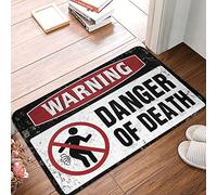 Danger of Death Tapis de bain antidérapant durable lavable en machine 40 x 60 cm