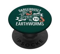 Dangereusement attiré par Les vers de Terre Funny Worm Farming PopSockets PopGrip Adhésif