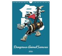 Dangerous Animal Samurai (Wall Calendar 2026 DIN A4 portrait), CALVENDO 12 Month Wall Calendar: Experience the wild fusion of animals and samurai ... fascinating images of dangerous creatures.