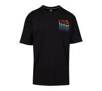 Dangerous DNGRS T-Shirt crème / bleu cyan / orange / noir, Taille XL