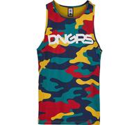 Dangerous DNGRS T-Shirt 'Dangerous' bleu / marine / ocre / rouge / blanc, Taille XXL