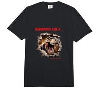 Dangerous Like a Raptor Dangereux comme Un Dinosaure T-Rex Comfort Colors Adult Heavyweight T-Shirt