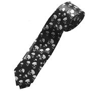 DangerousFX Blanche/noire (ties-Scary Skulls) cravate: Crânes effrayants