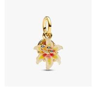 Dangle charm - PANDORA - Disney Tangled Sundrop Flower - Doré - Centre phosphorescent - Message gravé