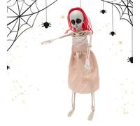 Dangling Decoration - 19.3 Inch Red Hair Girl Skeleton Prop 12x49cm