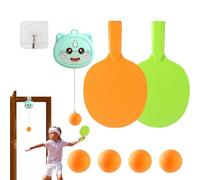 Dangling Table Tennis Trainer with Racket and Balls | Indoor Table Tennis Exerciser for Kids and Adults | Portable Parent-Child Interactive Training Toy for Home Use | Fun and Engaging Workout Tool fo