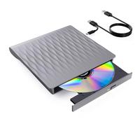 DANGZW Lecteur CD DVD Externe pour PC, USB 3.0 et Type-C Portable Lecteur CD DVD +/-RW ROM, Lecteur et Graveur CD DVD Internes pour PC, Compatible avec Windows 11/10/8/7/XP/Vista Linux MacOS