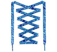 DANHUA Lacets plats colorés : 2 paires de lacets imprimés arc-en-ciel pour baskets, 22 Zèbre bleu, 39Inch (100CM)