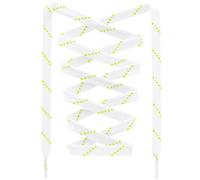 DANHUA Lacets plats et épais pour chaussures de sport : 2 paires de lacets à pointe sergée, 04 blanc vert, 55.12"Inch (140CM)