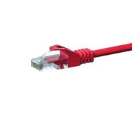 Danicom Câble CAT5e UTP CCA rouge - 7.50m, POE, Ethernet, LAN, câble de raccordement, câble de données, RJ45 - pour armoire de serveur, commutateurs, routeurs, modems !