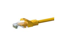 Danicom Câble CAT6 UTP CCA jaune - 1.50m, POE, Ethernet, LAN, câble de raccordement, câble de données, RJ45 - pour armoire de serveur, commutateurs, routeurs, modems !