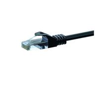 Danicom Câble CAT6 UTP CCA noir - 1.50m, POE, Ethernet, LAN, câble de raccordement, câble de données, RJ45 - pour armoire de serveur, commutateurs, routeurs, modems !