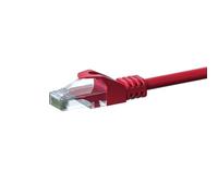Danicom Câble CAT6 UTP CCA rouge - 1.50m, POE, Ethernet, LAN, câble de raccordement, câble de données, RJ45 - pour armoire de serveur, commutateurs, routeurs, modems !