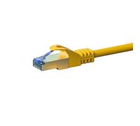 Danicom Câble CAT6A S/FTP (PIMF) 100% cuivre jaune - 5m, POE, Ethernet, LAN, câble de raccordement, câble de données, RJ45 - pour armoire de serveur, commutateurs, routeurs, modems !