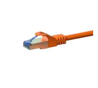 Danicom Câble CAT6A S/FTP (PIMF) 100% cuivre orange - 1m, POE, Ethernet, LAN, câble de raccordement, câble de données, RJ45 - pour armoire de serveur, commutateurs, routeurs, modems !