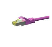 Danicom Câble CAT7 SFTP/PIMF Rose - 7.50m, POE, Ethernet, LAN, câble de raccordement, câble de données, RJ45 - pour armoire de serveur, commutateurs, routeurs, modems !