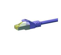 Danicom Câble CAT7 SFTP/PIMF Violet - 0.25m, POE, Ethernet, LAN, câble de raccordement, câble de données, RJ45 - pour armoire de serveur, commutateurs, routeurs, modems !