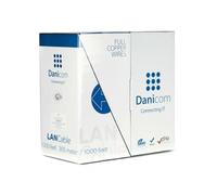Danicom Câble sur bobine CAT6 FTP Flexible - PVC (FCA) - 305m, POE, Ethernet, LAN, câble de raccordement, câble de données, RJ45 - pour armoire de serveur, commutateurs, routeurs, modems !