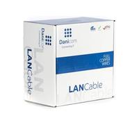 Danicom Câble sur bobine CAT6A S/FTP Flexible - PVC (FCA) - 100m, POE, Ethernet, LAN, câble de raccordement, câble de données, RJ45 - pour armoire de serveur, commutateurs, routeurs, modems !