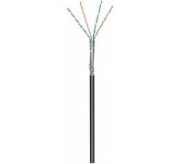 Danicom Rouleau câble flexible extérieur noir CAT6 S/FTP CCA - 50m, POE, Ethernet, LAN, câble de raccordement, câble de données, RJ45 - pour armoire de serveur, commutateurs, routeurs, modems !