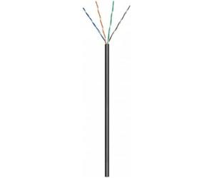 Danicom Rouleau câble flexible extérieur noir CAT6 U/UTP CCA - 305m, POE, Ethernet, LAN, câble de raccordement, câble de données, RJ45 - pour armoire de serveur, commutateurs, routeurs, modems !