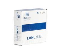 Danicom Rouleau câble flexible gris Cat6 U/UTP CCA - 50m, POE, Ethernet, LAN, câble de raccordement, câble de données, RJ45 - pour armoire de serveur, commutateurs, routeurs, modems !