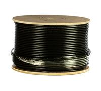 Danicom Rouleau câble rigide extérieur noir CAT6 UTP PE (FCA) - 305m, POE, Ethernet, LAN, câble de raccordement, câble de données, RJ45 - pour armoire de serveur, commutateurs, routeurs, modems !