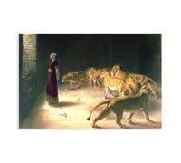 Daniel Answer To The King In The Lions Den By Briton Riviere Poster Impression sur toile pour chambre d'adolescents garçons Impression sur toile sans cadre 61 x 91,4 cm