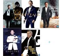 Daniel Craig James Bond DVD 5 Movie Collection: Casino Royale / Quantum of Solace / Skyfall / Spectre / No Time To Die DVD - James Bond 007 Daniel Craig 5 Films DVD
