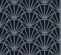 Daniel Hechter Art Deco papier peint papier peint de créateur intissé noir bleu blanc 10,05 m x 0,53 m