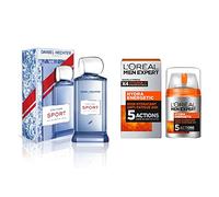 Daniel Hechter Coffret Homme Eau de Parfum Couture Sport Soin Hydratant | Notes aromatiques sauge citron glacé, Soin anti-fatigue 24h, Enrichi vitamine C, Accord boisé captivant