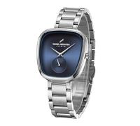 Daniel Hechter Madeleine Collection Montre Femme Luxe Cadran Ovale Brillant avec UnderSeconde Bracelet Acier Inoxydable, bleu, Robe