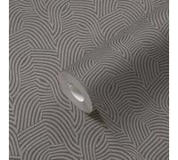 Daniel Hechter Papier Peint Avec Motif De Lignes Ondulées Sur Fond Brillant