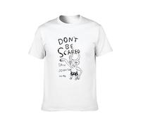 Daniel Johnston - Dont Be Scared - 1982 - Iconic - Pop Art - Abstract Low FI Mens Short Sleeve White XL