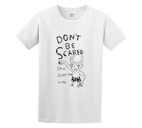 Daniel Johnston Don't Be Scared 1982 Iconic Pop Art Mens Short Sleeve White S