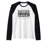 Daniel Nom drôle Blague Noël Anniversaire Papa Homme Père Dan Manche Raglan