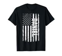 Daniel Nom Personnel Drapeau américain rétro Men des Femmes T-Shirt