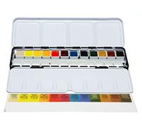 Daniel Smith Color Hand Poured Set in a Metal Box with Bonus Empty Half Pans, 12 Couleurs, 12 Unité (Lot de 1), Pièces