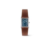 Daniel Wellington Bound Durham Arctic Guilloché Silver Montre pour homme avec bracelet en cuir en acier inoxydable 35 x 24 mm