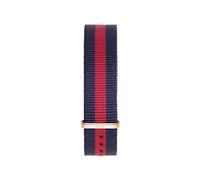 Daniel Wellington Classic Oxpourd, Montre Bleu- Rouge/Or Rose Bracelet, 20mm, NATO, pour Hommes