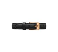 Daniel Wellington Petite Sheffield, Montre Noir/Or Rose Bracelet, 14 mm, Cuir, pour Femmes