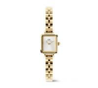 Daniel Wellington DW Montre 15.4X18.2mm Quadro Mini Arch 3-link White Sunray Gold