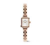 Daniel Wellington DW Montre 15.4X18.2mm Quadro Mini Arch 3-link White Sunray Rose Gold