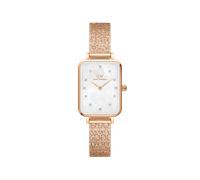 Daniel Wellington Montre Quadro 20x26mm Acier inoxydable 316L double plaqué et cristaux Or rose