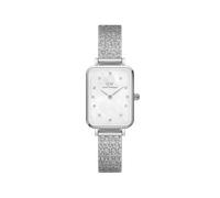 Daniel Wellington DW Montre 20x26mm Quadro Lumine Pressed Piano White MoP Silver
