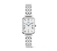 Daniel Wellington DW Montre 20x26mm Quadro Roman Numerals Date 5-link Silver