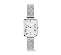 Daniel Wellington DW Montre 20x26mm Quadro Sterling Roman Numerals Date Silver