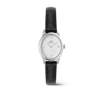 Daniel Wellington DW Montre 22x25.5mm Ophelia Mini Black Lizard White Guilloché Silver