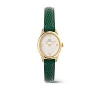 Daniel Wellington DW Montre 22x25.5mm Ophelia Mini Green Lizard White Guilloché Gold