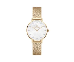 Daniel Wellington DW Montre 28mm Petite Lumine Pressed Piano White MoP Gold